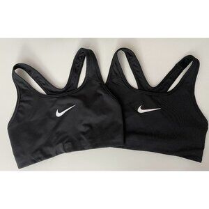Lot of 2 Nike Dri-Fit Racerback Sports Bras - Small, Black/White